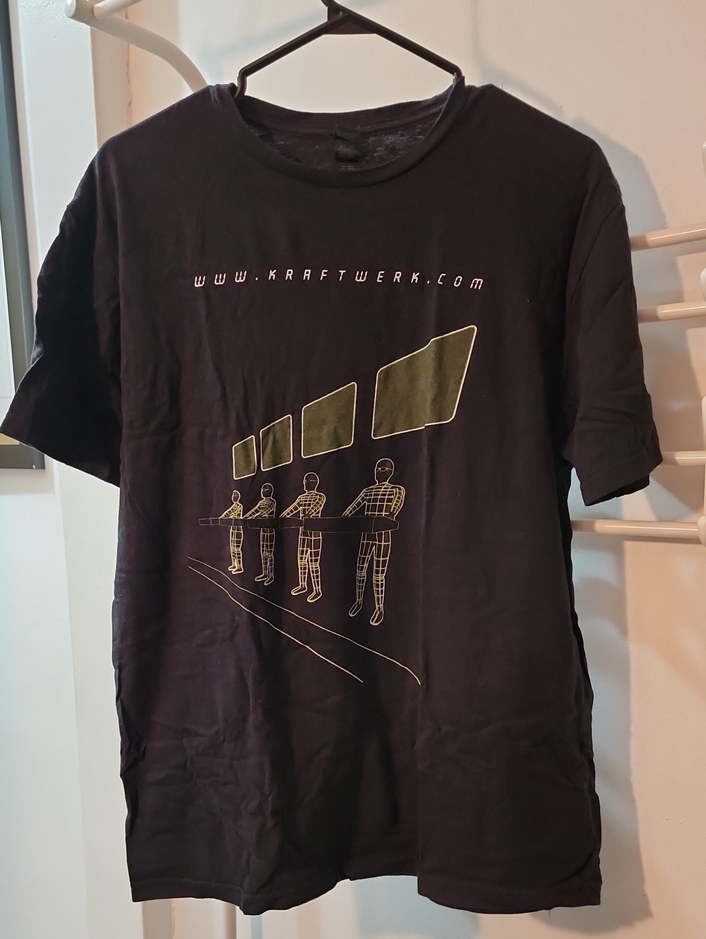Gildan Black Short-Sleeve Kraftwerk Graphic Tee with Olive Accents